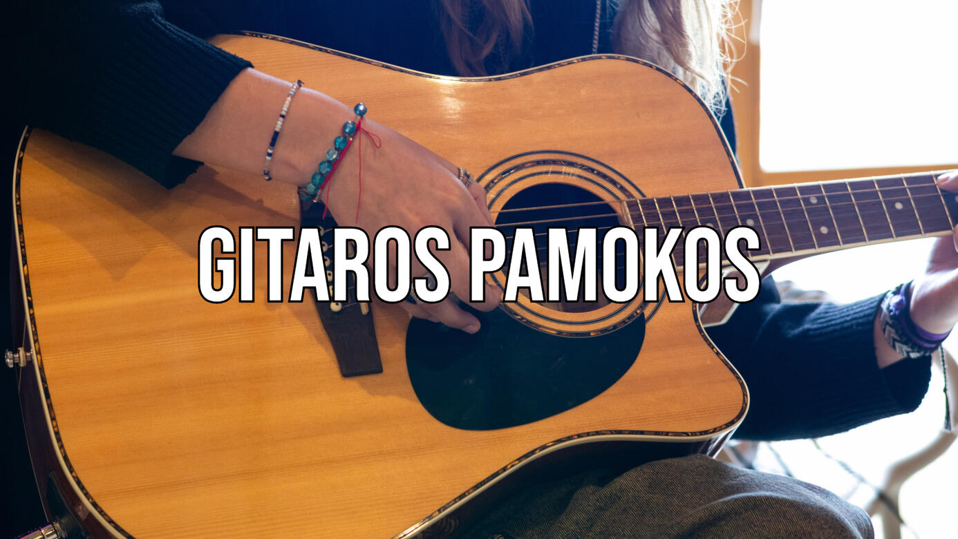 Gitaros pamokos Elektrinės gitaros, boso, akustinės gitaros, ukulėlės pamokos